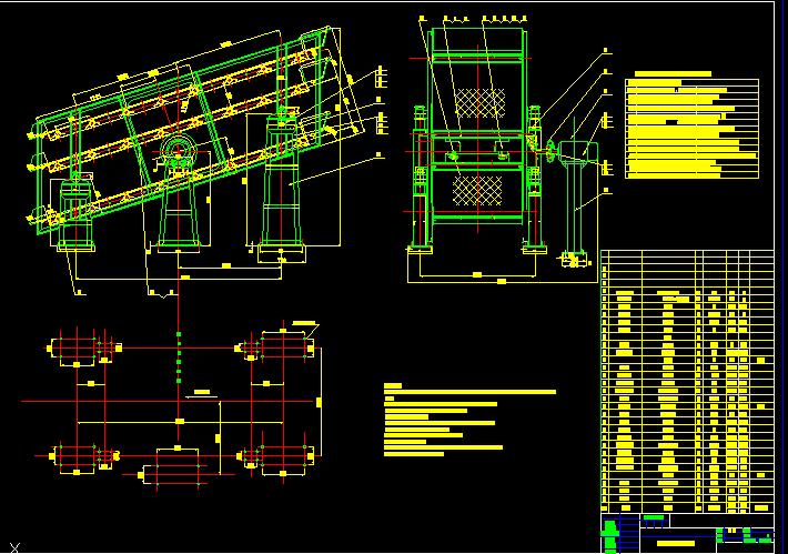 圓振動(dòng)篩CAD圖紙 圓振動(dòng)篩CAD圖紙